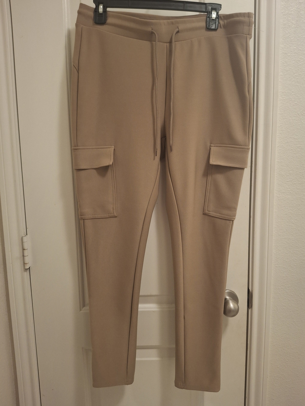 Drawstring Cargo Joggers - Tan